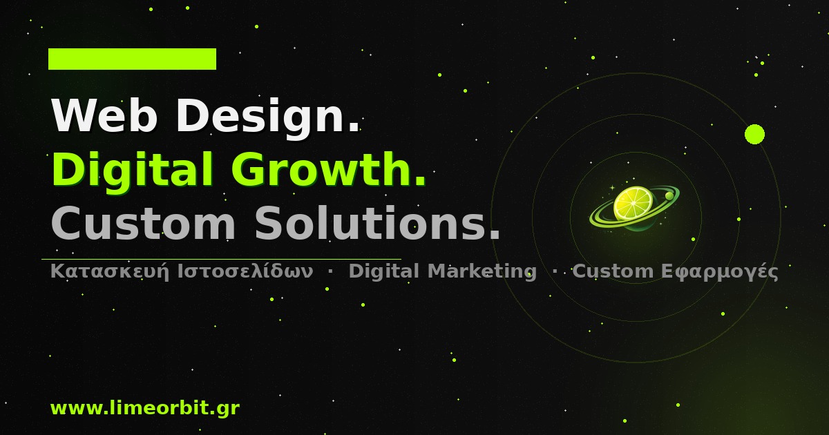 Lime Orbit — Web Design · Digital Marketing · Custom Apps